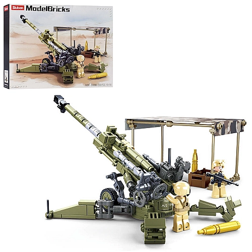 Конструктор Sluban M38-B0890 Армия Гаубица М777, 258 деталей, 2 фигурки