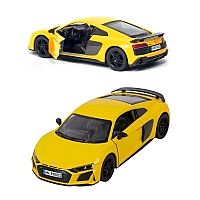 Металева машинка Kinsmart 1:36 2020 Audi R8 Coupe, інерційна, Жовта, KT5422W