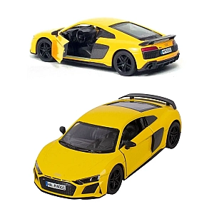 Металева машинка Kinsmart 1:36 2020 Audi R8 Coupe, інерційна, Жовта, KT5422W