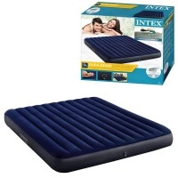 Матрац надувний туристичний INTEX 183X203-25 см Classic Downy Airbed Intex, 64755