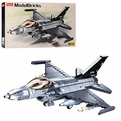 Конструктор Sluban Винищувач F-16C "Сокіл" 521 деталь M38-B0891