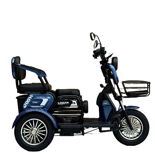 Електричний трицикл Corso «Logan» LN-812003 (1) + 1 ЯЩИК АКУМ, двигун 1200W, акумулятор 72V/23Ah, колеса 300-10, в коробці