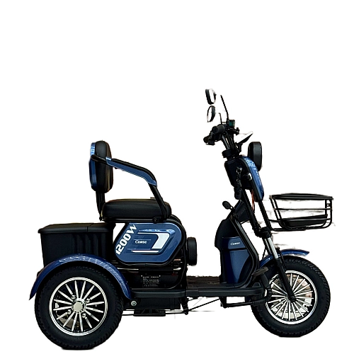 Електричний трицикл Corso «Logan» LN-812003 (1) + 1 ЯЩИК АКУМ, двигун 1200W, акумулятор 72V/23Ah, колеса 300-10, в коробці