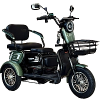 Електричний трицикл Corso «Logan» LN-951200 (1) + 1 ЯЩИК АКУМ, двигун 1200W, акумулятор 72V/23Ah, колеса 300-10, в коробці