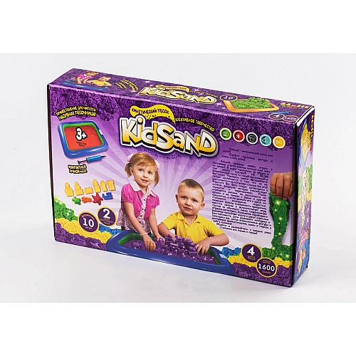 Кінетичний пісок "KidSand" 1600 г з пісочницею KS-02-01U