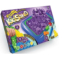 Кинетический песок "KidSand" 1600 г с песочницей