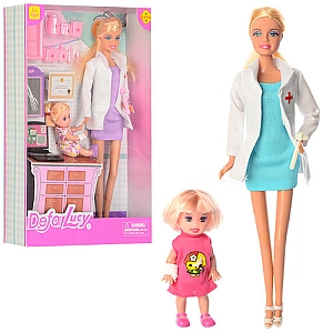 Игровой набор Кукла Defa Lucy Врач с девочкой-малышкой на приеме, игровые предметы, 8348
