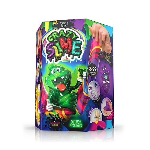 Набір для дослідів "Crazy Slime" ручний лизун укр. / 8