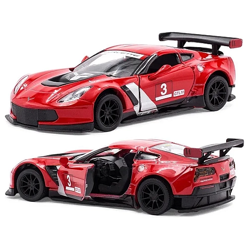 Машинка металлическая Kinsmart Corvette C7.R Race Car 2016, красная (KT5397W)