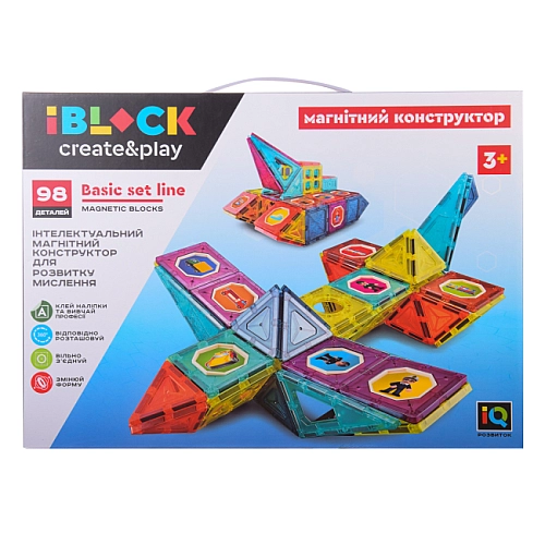 Конструктор iBlock Магнитный 98 деталей (PL-921-247)