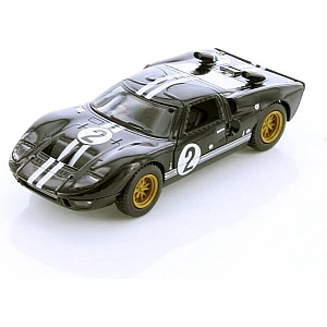 Машинка металева Kinsmart 1:32 1966 Ford GT40 MKII KT5427WF інерційна, двері відчиняються / Чорний
