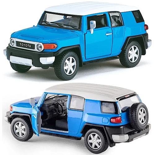 Металлическая машинка Kinsmart 1:36 Toyota FJ Cruiser KT5343W, инерционная в коробке / цвет Синий