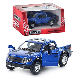 Машинка металева Kinsmart 1:46 2013 Ford F-150 SVT Raptor SuperCrew KT5365W інерційна, двері відчиняються / Синій