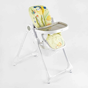 Стільчик для годування Joy K-94011 (1) мягкий чохол ПВХ, 4 колеса, з’ємний столик, кошик