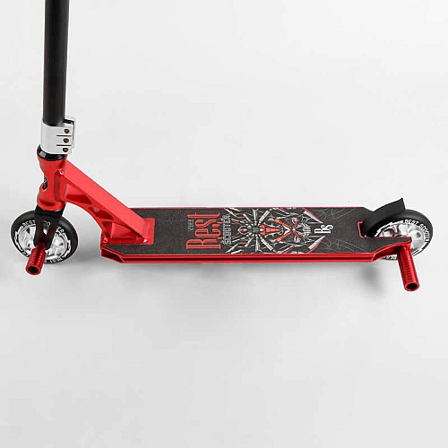 Самокат трюковий 28536 Best Scooter (4) HIC-система, ПЕГИ, алюмінієвий диск та дека, АНОДОВАНЕ ФАРБУВАННЯ, колеса PU, d = 110мм, ширина керма - 60 см