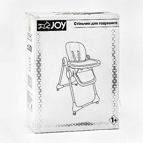 Стільчик для годування Joy K-94011 (1) мягкий чохол ПВХ, 4 колеса, з’ємний столик, кошик