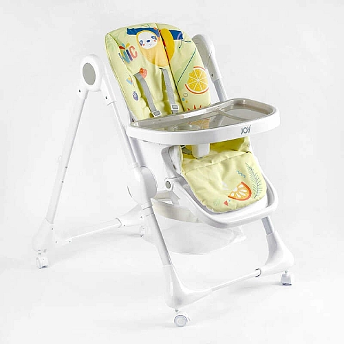 Стільчик для годування Joy K-94011 (1) мягкий чохол ПВХ, 4 колеса, з’ємний столик, кошик