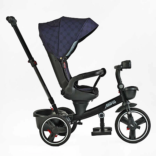 Велосипед 9155 / 331-09 BestTrike "Marco" (1) поворотне сидіння, складне кермо, колеса з прогумованим PU, кошик, телескопічна ручка, фара музична