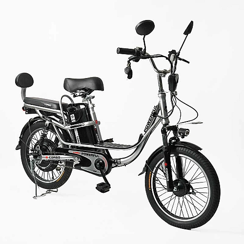 Електровелосипед Corso «Powerfull» 20" дюймів PF-40179 (1) рама алюмінієва, двигун 500W, акум. 48V13Ah літієвий, зібраний на 75, у коробці