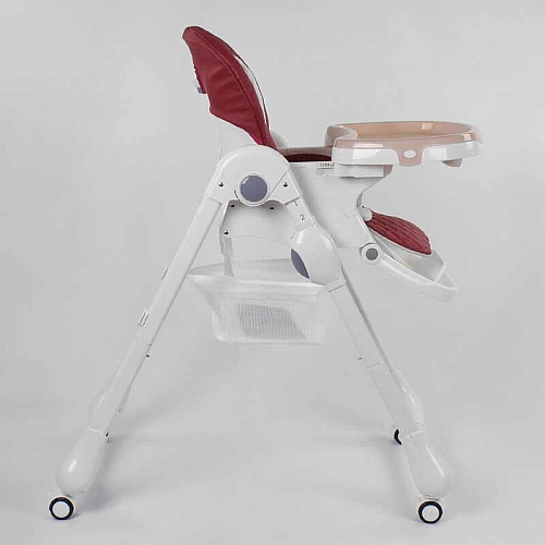 Стільчик для годування Toti W-22019 (1) м'який PU, м'який вкладиш, 4 колеса, знімний столик