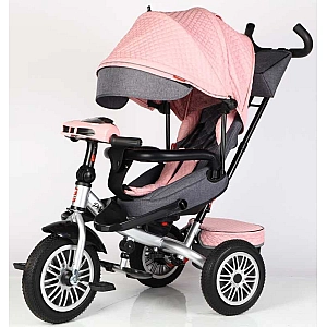 Дитячий триколісний велосипед BestTrike Perfetto 8066/745-60 з поворотним сидінням, гумові надувні колеса, фара, музика, USB, Bluetooth
