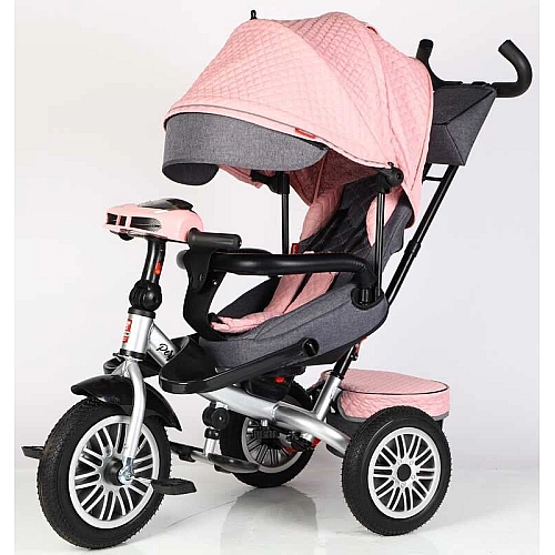 Дитячий триколісний велосипед BestTrike Perfetto 8066/745-60 з поворотним сидінням, гумові надувні колеса, фара, музика, USB, Bluetooth