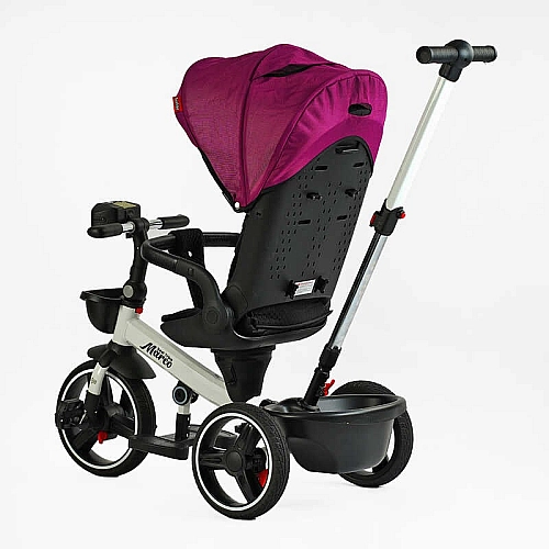 Велосипед 9155 / 365-18 BestTrike "Marco" (1) поворотне сидіння, складне кермо, колеса з прогумованим PU, кошик, телескопічна ручка, фара музична