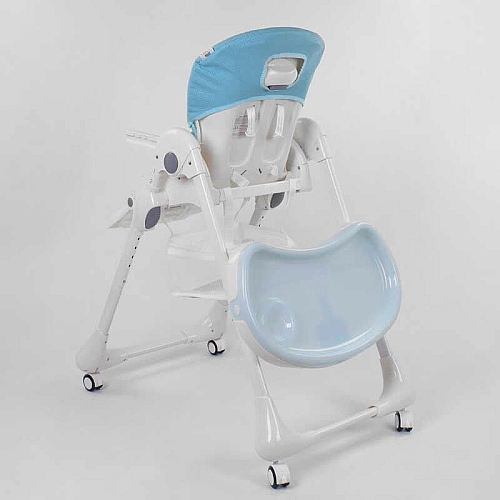 Стільчик для годування Toti W-48406 (1) м'який PU, м'який вкладиш, 4 колеса, знімний столик