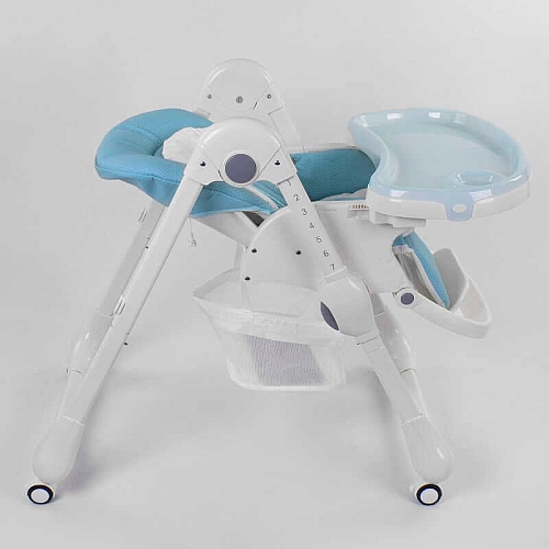 Стільчик для годування Toti W-48406 (1) м'який PU, м'який вкладиш, 4 колеса, знімний столик