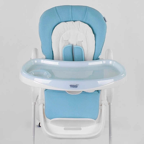 Стільчик для годування Toti W-48406 (1) м'який PU, м'який вкладиш, 4 колеса, знімний столик