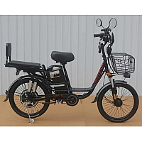 Електровелосипед Corso «Shadow» 22" дюймів SH-9038-7 / 9083-7 (1) ЧОРНО-ЧЕРВОНИЙ, рама сталева, двигун 500W, акумулятор 48V20AH, корзина, у коробці