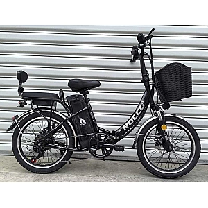 Електровелосипед Corso «ROCCO» 20" дюймів RC-01108 (1) ЧОРНИЙ, рама складна сталева, двигун 500W, акумулятор 48V20AH, корзина, у коробці