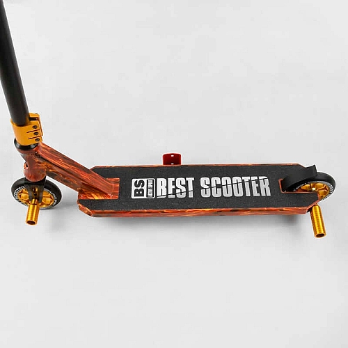 Самокат трюковий Best Scooter BS-77225 (4) HIC-система, ПЕГИ, алюмінієвий диск та дека з ПРИНТОМ, колеса PU, d = 110мм, ширина керма - 60 см, в коробці