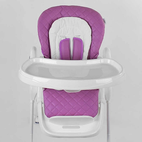 Стільчик для годування Toti W-62005 (1) м'який PU, м'який вкладиш, 4 колеса, знімний столик