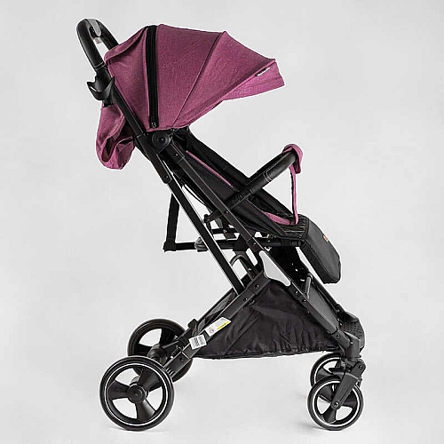 Візок прогулянковий дитячий JOY Comfort L-30201 колір ФІОЛЕТОВИЙ, рама сталь з алюмінієм, футкавер, підсклянник, телескопічна ручка