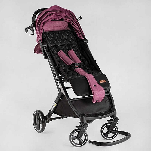 Візок прогулянковий дитячий JOY Comfort L-30201 колір ФІОЛЕТОВИЙ, рама сталь з алюмінієм, футкавер, підсклянник, телескопічна ручка