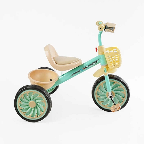 Велосипед 3-х колісний BS-33461 "Best Trike" (1) колеса EVA переднє 12’’, заднє 10’’, сталева рама, УКР. ОЗВУЧУВАННЯ, світло, 2 кошики