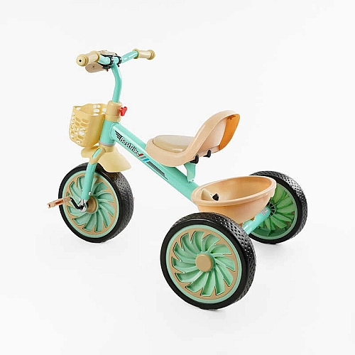 Велосипед 3-х колісний BS-33461 "Best Trike" (1) колеса EVA переднє 12’’, заднє 10’’, сталева рама, УКР. ОЗВУЧУВАННЯ, світло, 2 кошики