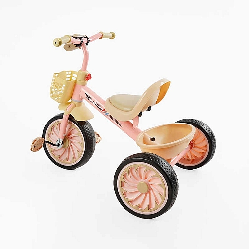 Велосипед 3-х колісний BS-34944 "Best Trike" (1) колеса EVA переднє 12’’, заднє 10’’, сталева рама, УКР. ОЗВУЧУВАННЯ, світло, 2 кошики