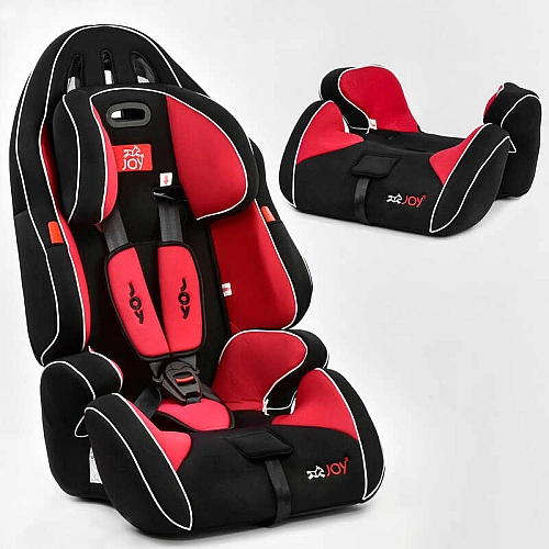 Автокрісло універсальне G 1699 (2) Колір чорно-червоний 9-36 кг, з бустером, Joy, в пакеті