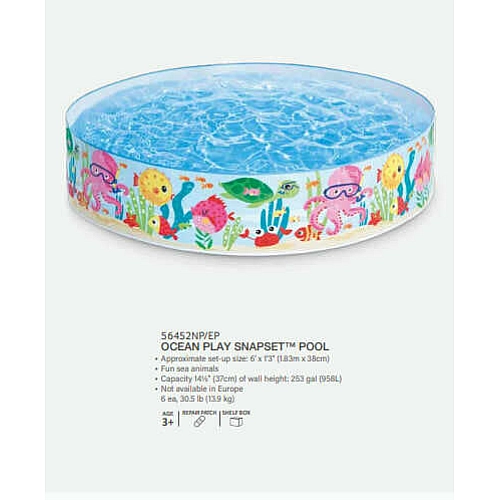 Intex Басейн 56452 NP "Океан" (6) розміром 183x38 см, об'єм: 958л при 80 наповненні, від 3-х років