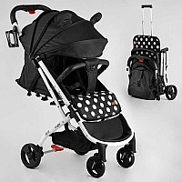 Коляска прогулянкова дитяча JOY Elegans A-43081 рама алюмінієва, футкавер, підсклянник, телескопічна ручка