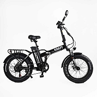 Електровелосипед Corso «Kraft» 20" дюймів KR-42117 (1) рама сталева, двигун 500W, акум. 48V15Ah, Shimano 7 швидкостей, зібраний на 75, у коробці