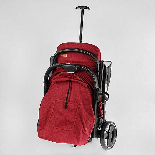 Візок прогулянковий дитячий JOY Comfort L-52304 колір ЧЕРВОНИЙ, рама сталь з алюмінієм, футкавер, підсклянник, телескопічна ручка
