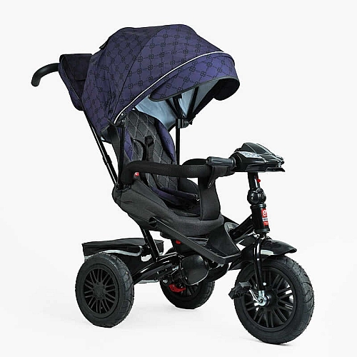 Дитячий триколісний велосипед BestTrike Perfetto 8066/511-36 з поворотним сидінням, гумові надувні колеса, фара, музика, USB, Bluetooth