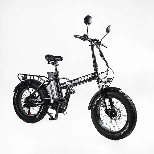 Електровелосипед Corso «Kraft» 20" дюймів KR-42117 (1) рама сталева, двигун 500W, акум. 48V15Ah, Shimano 7 швидкостей, зібраний на 75, у коробці