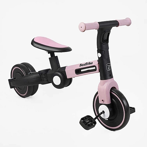 Велосипед 3-х колісний BS-11402 "Best Trike" (1) колеса EVA переднє 8’’, заднє 6’’, нейлонова рама, трансформується у велобіг, підсвічування