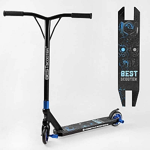 Самокат трюковий Best Scooter 54528 HIC-система, ПЕГИ, алюмінієвий диск та дека, колеса PU d-110мм, ширина керма-52см, висота - 83см, в коробці