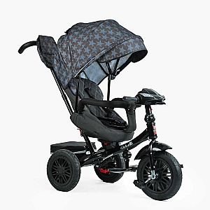 Дитячий триколісний велосипед BestTrike Perfetto 8066/107-10 з поворотним сидінням, гумові надувні колеса, фара, музика, USB, Bluetooth