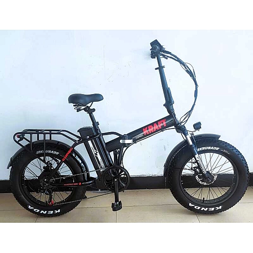 Електровелосипед Corso «Kraft» 20" дюймів KR-60777 (1) рама сталева, двигун 500W, акум. 48V13Ah, Shimano 7 швидкостей, зібраний на 75, у коробці